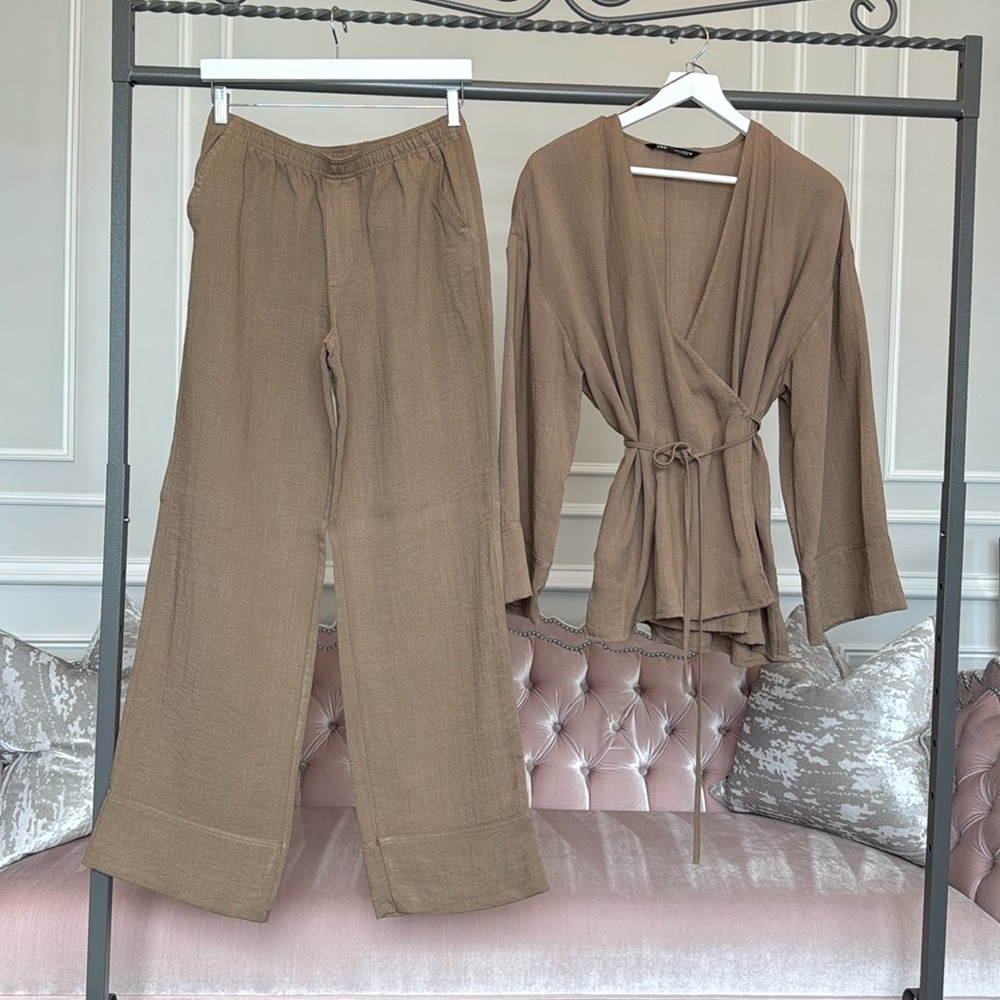 NWOT ZARA RUSTIC PANTS SIZE S - Picture 12 of 14